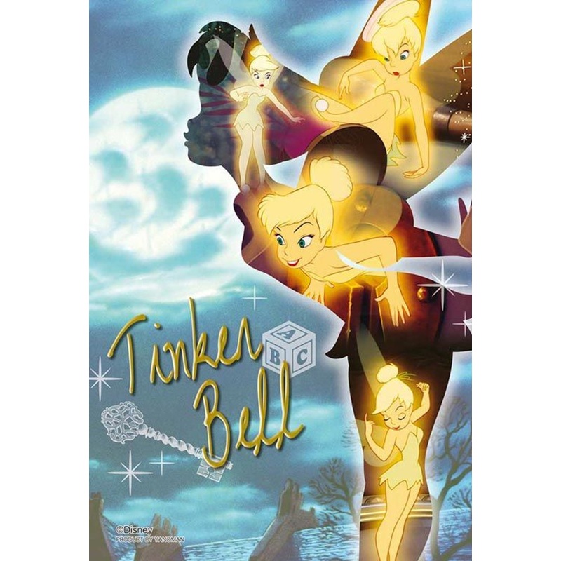 Yanoman 97-278 Prism Art Jigsaw Petit Puzzle Disney Silhouette Memory Tinkerbell Peter Pan (70 S-Pieces)