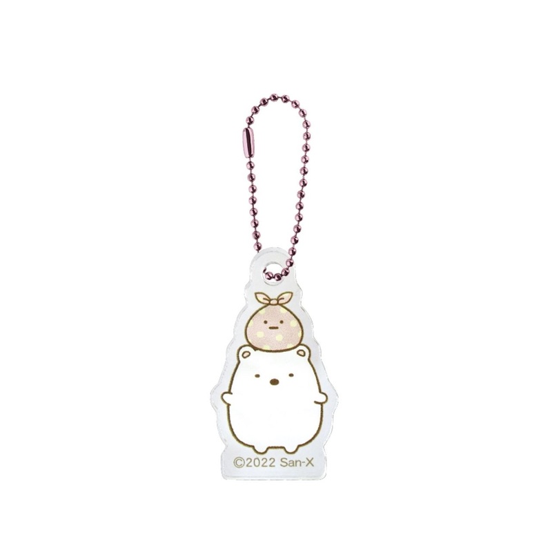 T’s Factory Sumikko Gurashi Mini Acrylic Key Chain Shirokuma& Furoshiki