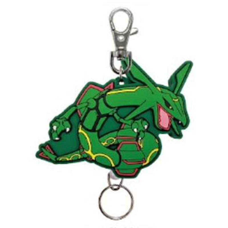 SK Japan Pokemon Rubber Reel Key Holder Rayquaza