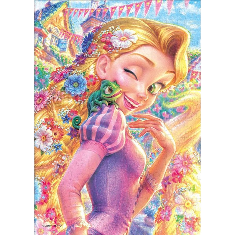 Tenyo D108-029 Jigsaw Puzzle Disney Tangled Rapunzel & Pascal (108 Pieces)