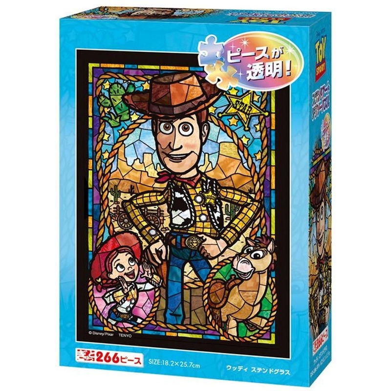 Tenyo DSG266-976 Jigsaw Puzzle Disney Toy Story Woody (Stained Art) (266 S-Pieces)