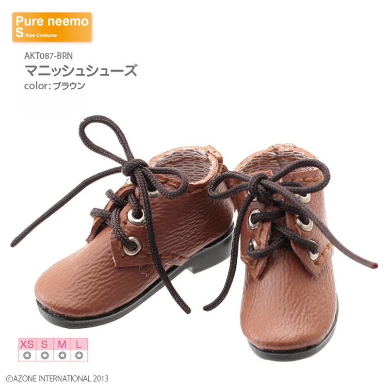 Azone AKT087-BRN Pure Neemo XS-L 1/6 Mannish Shoes (Brown)