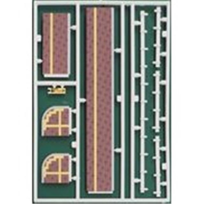 Greenmax 2541 Sidewalk Set (Red/Speckle Pattern) (N scale)