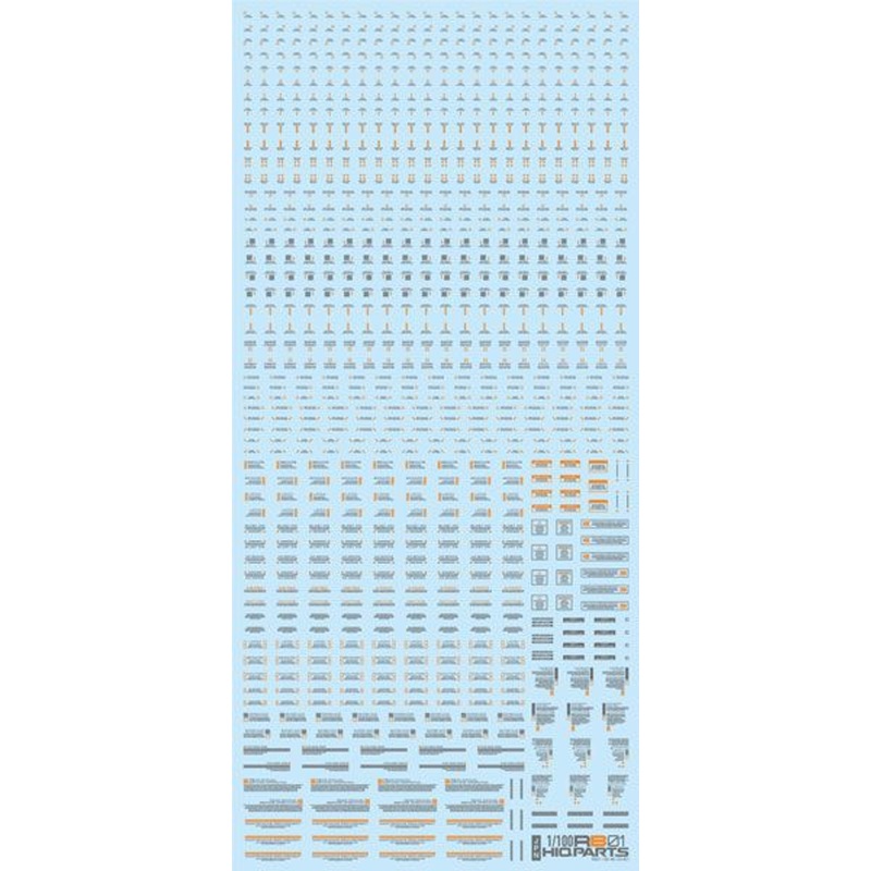 HiQparts 1/100 Gray & Orange RB01 Caution Decal