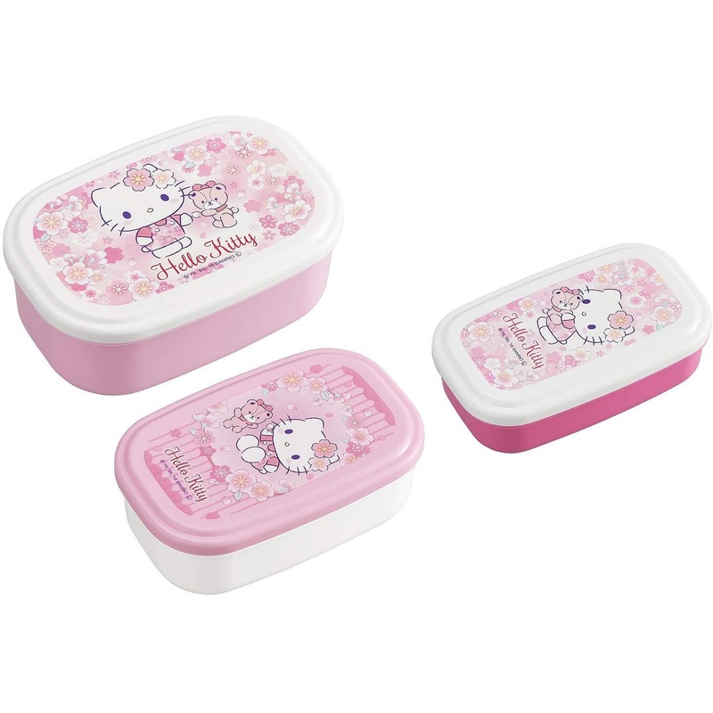 OSK Lunch Container Set (3 pcs) Hello Kitty Cherry Blossoms