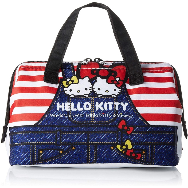Skater Cooler Lunch Bag Hello Kitty Denim Design