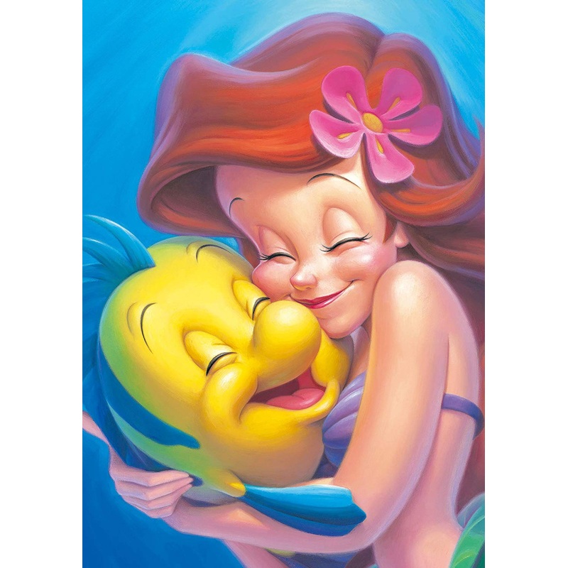 Tenyo Japan Jigsaw Puzzle DSG266B-790 Disney The Little Mermaid Ariel and Flounder (266 Pieces)