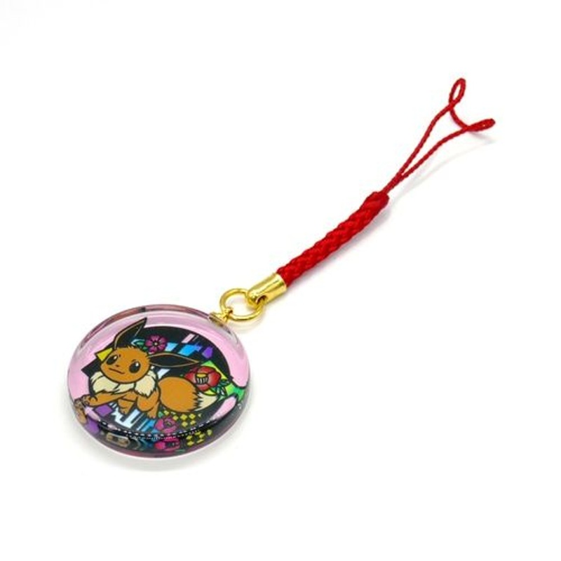 Pokemon Center Papercutting Series Glass Netsuke Strap Eevee