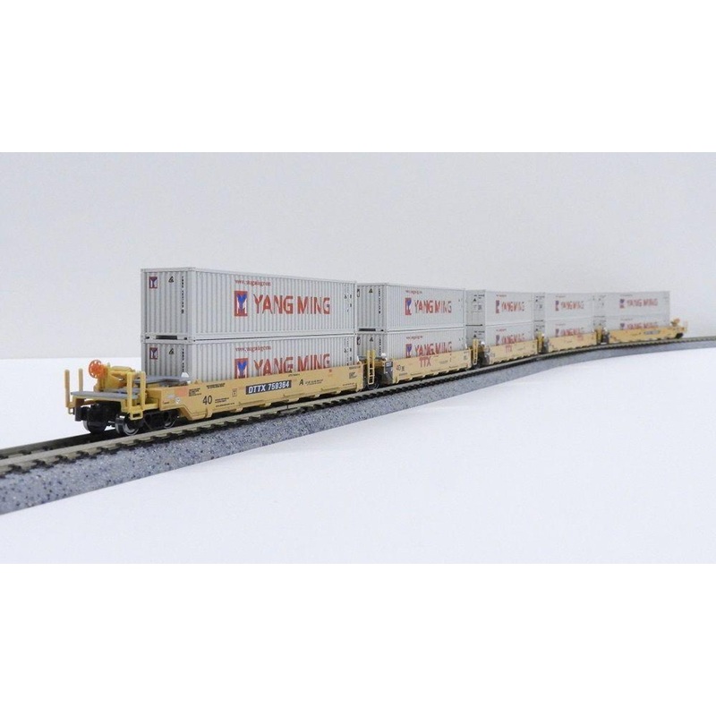 Hobby Center Kato 106-6212 Gunderson MAXI-I TTX NewLogo #759364 5 Cars Set with Yang Ming Containers (N scale)