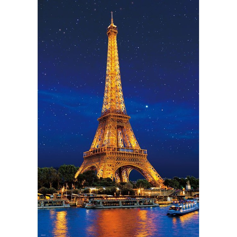 Beverly 31-534 Jigsaw Puzzle Eiffel Tower Under The Stars (Glow in the Dark) (1000 Pieces)