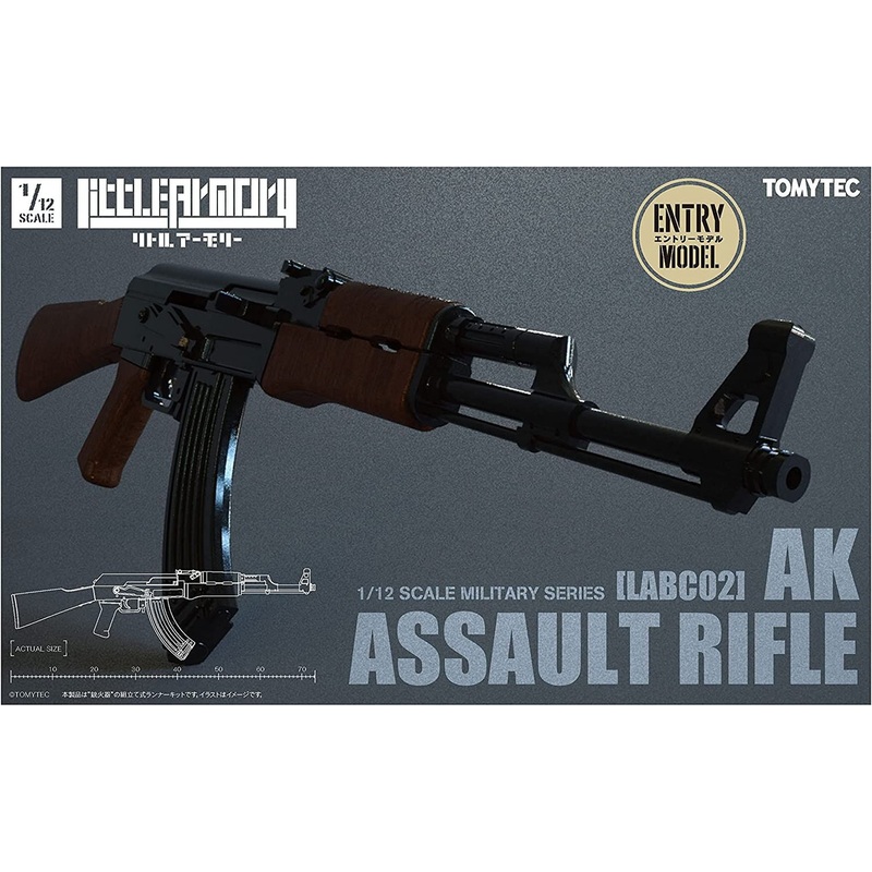Tomytec Military Series 1/12 Little Armory LABC02 AK Assault Rifle Plastic Model