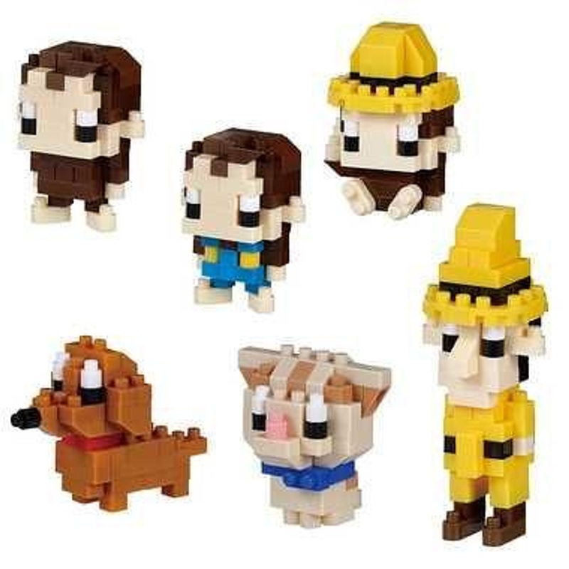 Kawada Nanoblock Mini Nano Curious George 6pcs Complete Box