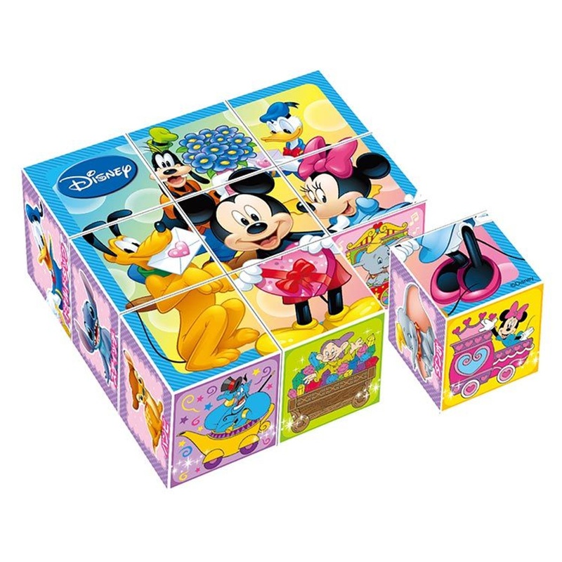 Apollo-sha 13-107 Child Cube Puzzle Disney Characters (9 Pieces)