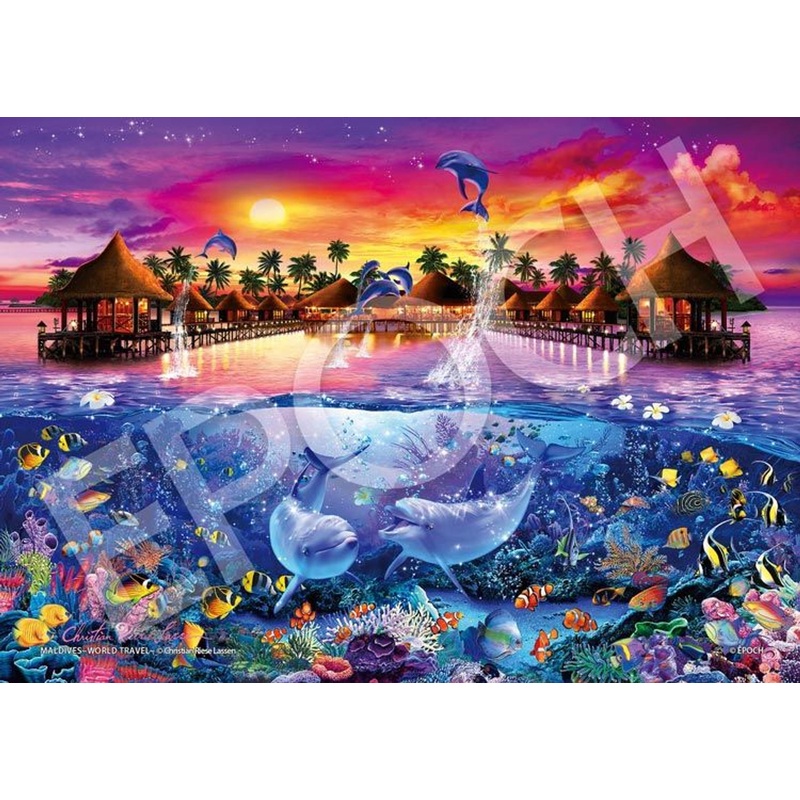 Epoch 03-075 Jigsaw Puzzle Lassen Maldives World Travel (108 Pieces)