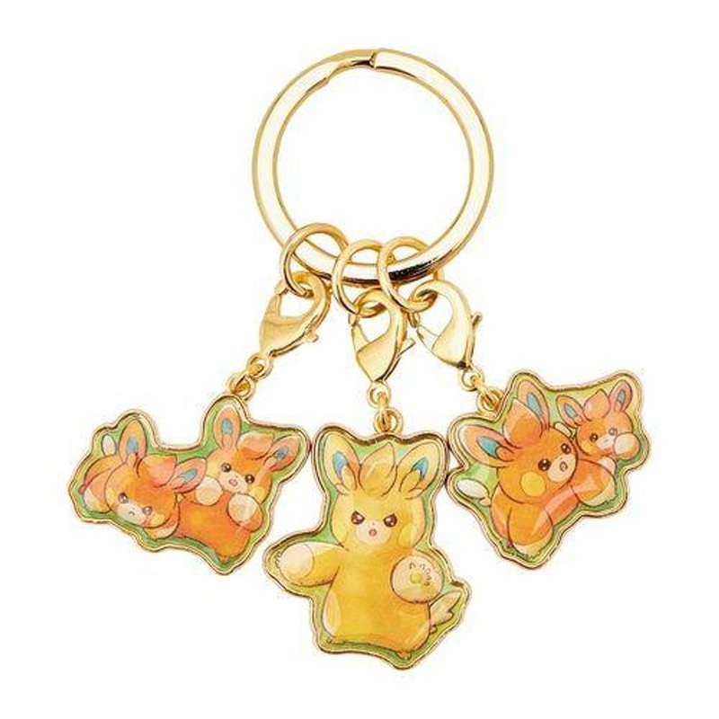 Pokemon Center Original 3-Chain Metal Key Holder PAMO NO MURE Encounter