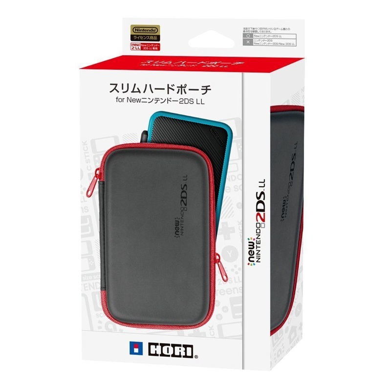 Hori Slim Hard Pouch Black & Red for New Nintendo 2DS LL