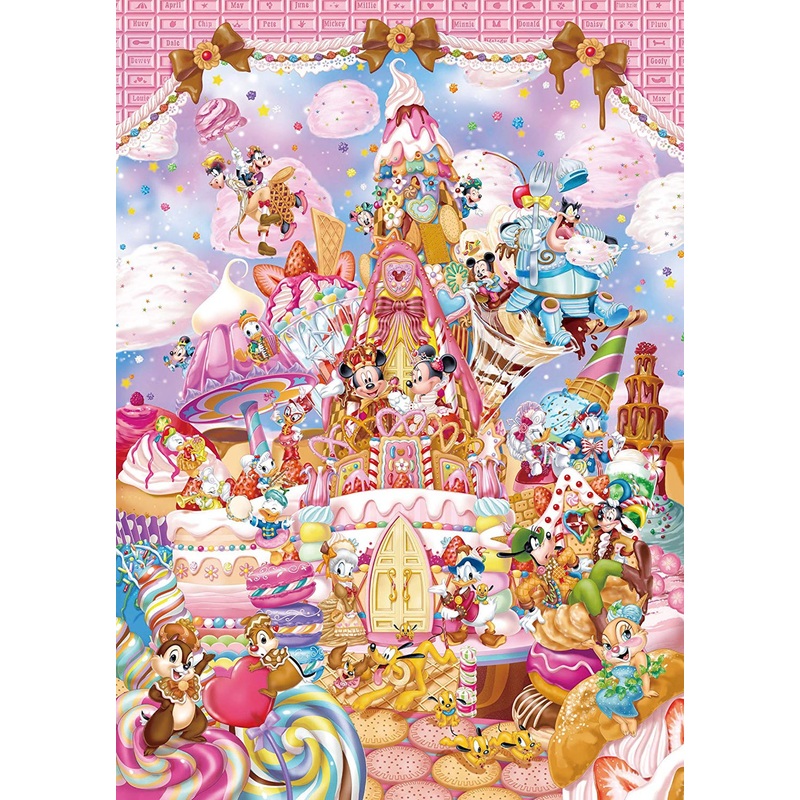 Tenyo Japan Pure White Jigsaw Puzzle DPG266-570 Disney Mickey’s Sweet Kingdom (266 Pieces)