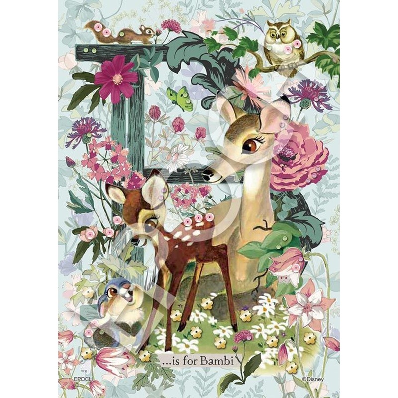 Epoch 72-029 Jigsaw Puzzle Disney Bambi Botanical Bambi (Decoration Puzzle) (108 Pieces)