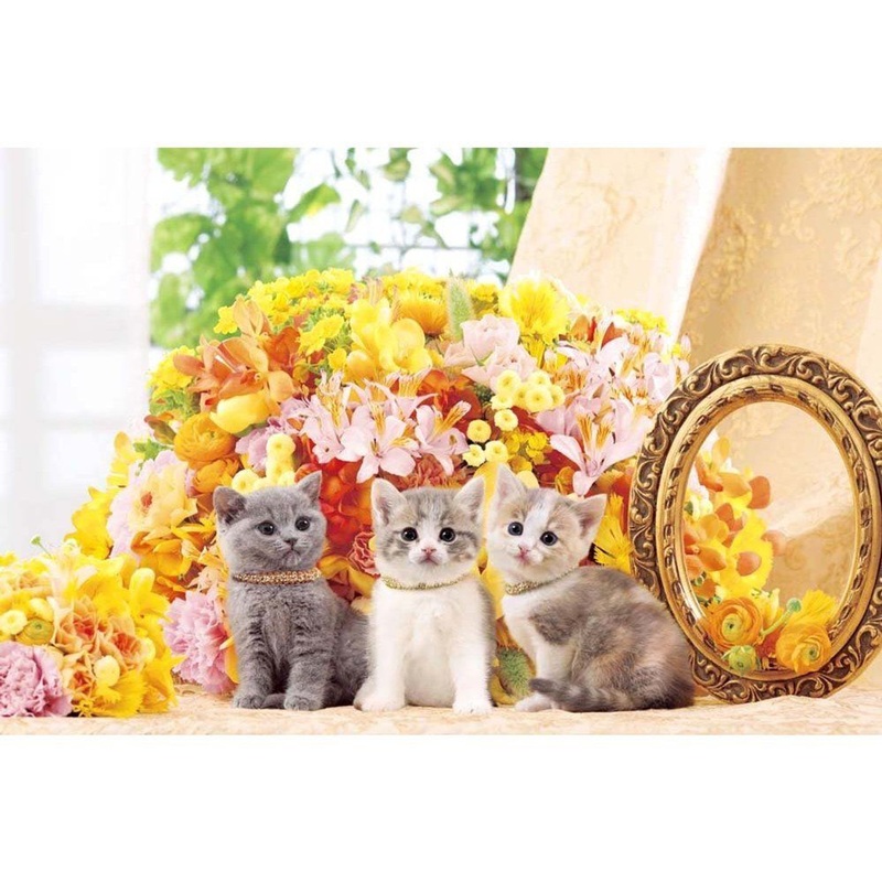 Epoch Jigsaw Puzzle 10-747 Cute Flower & Cats (1000 Pieces)