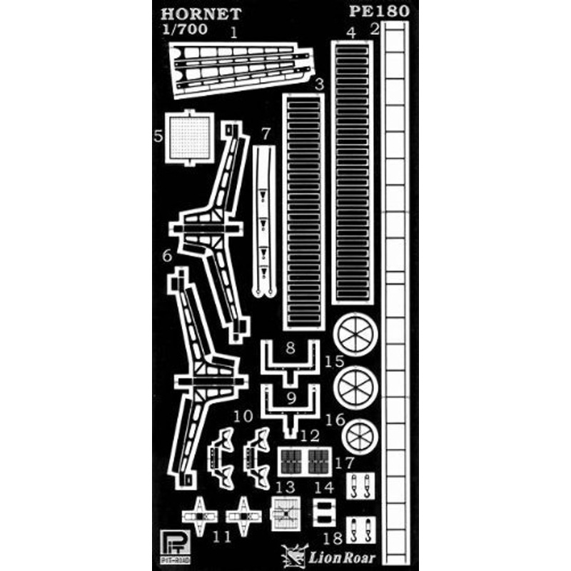 Pit-Road PE180  WWII USN Yorktown Class Hornet Photo-Etched Parts 1/700 Scale