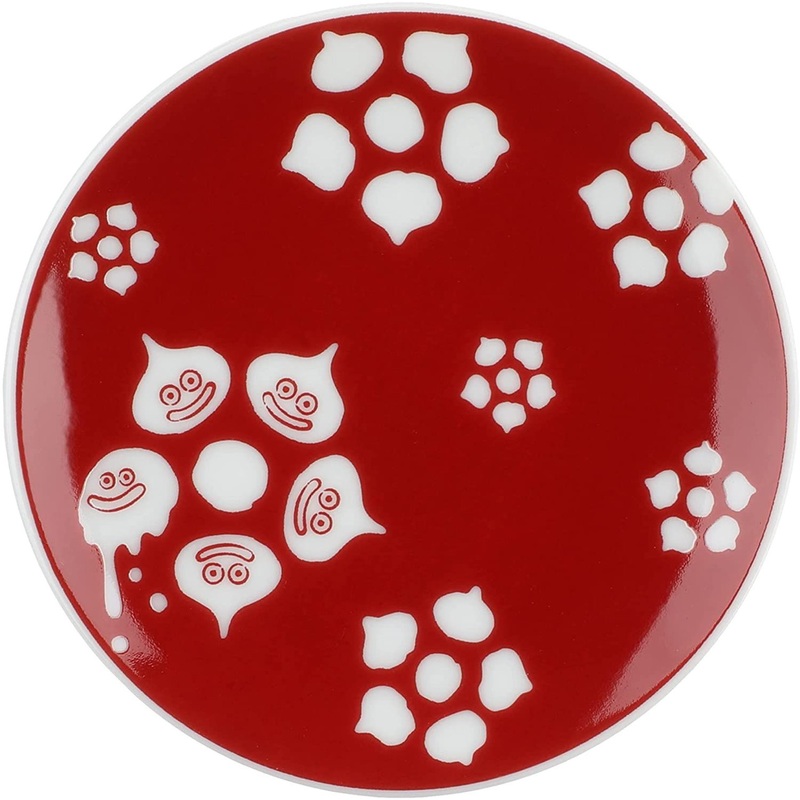 Square Enix Dragon Quest Smile Slime Japanese Style Series Small Dish Slime Fine Flower Pattern