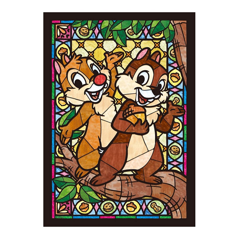 Tenyo Japan Jigsaw Puzzle DSG-266-749 Disney Chip ‘n’ Dale Stained Glass (266 Pieces)