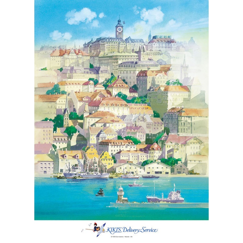 Ensky Jigsaw Puzzle 500-267 Studio Ghibli Kiki’s Delivery Service Town at the Sea (500 Pieces)