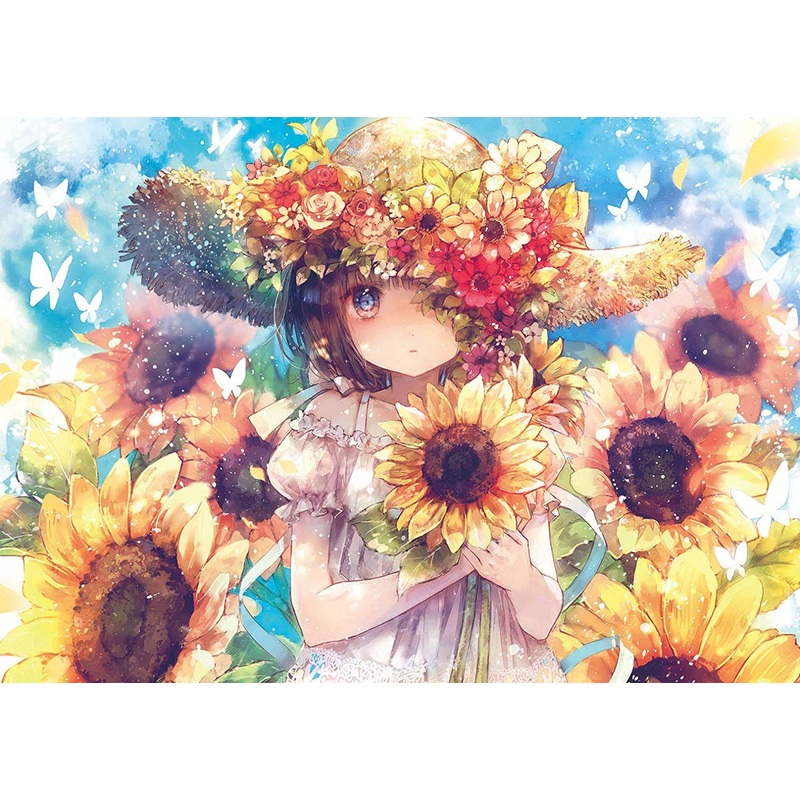 Epoch Jigsaw Puzzle 03-060 Fantasic Art Onineko Sunflower Story (108 Pieces)