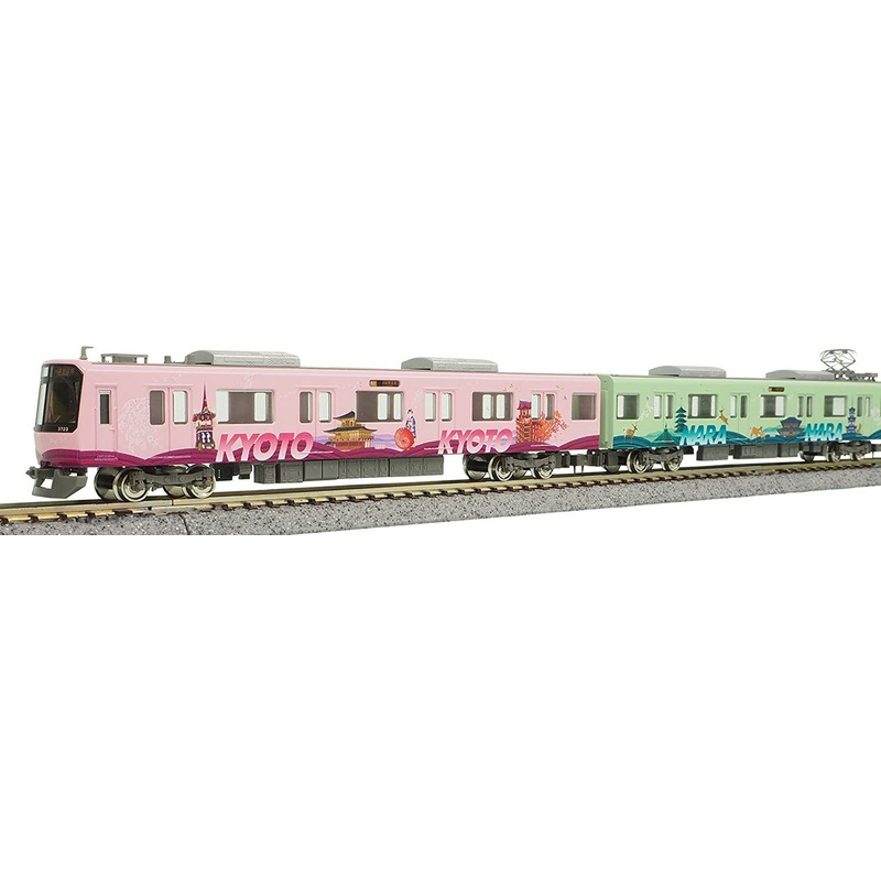 Greenmax 50593 Kintetsu Series 3220 (KYOTO-NARA Wrapping) 6 Cars Set (N scale)