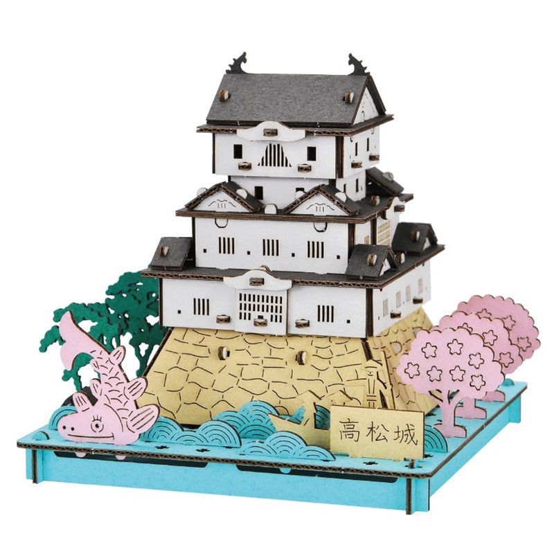 hacomo PUSUPUSU Paper Craft Takamatsu Castle
