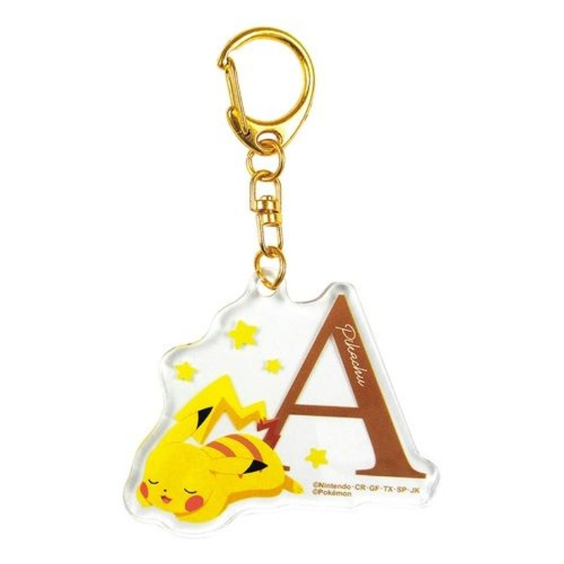 Pokemon Center Original Initial Acrylic Keychain 2 Pikachu ‘A’