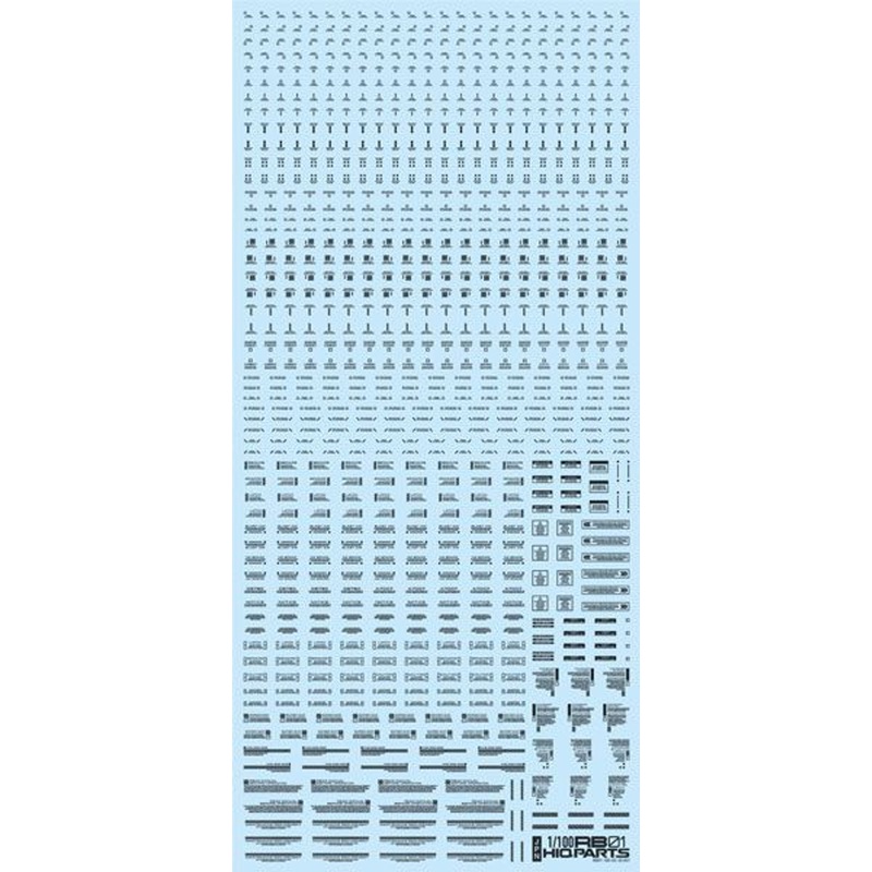 HiQparts 1/100 One Color Dark Gray RB01 Caution Decal