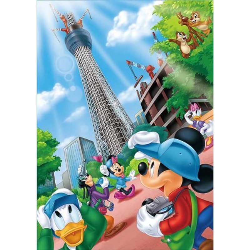 Tenyo Japan Jigsaw Puzzle T-1000-809 Disney Tokyo Sky Tree Welcome Mickey  (1000 Pieces)