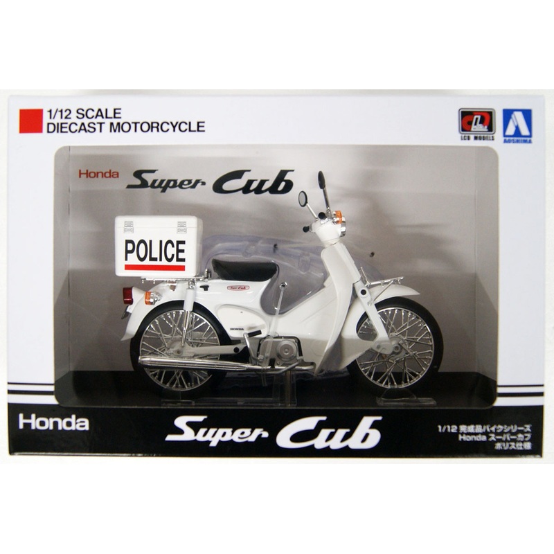 Aoshima 05689 Honda Super Cub Police Version 1/12 Scale Finished Model