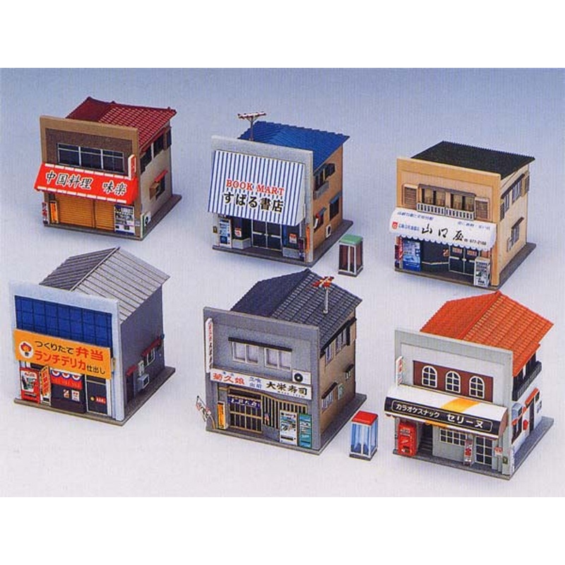 Greenmax 2136 Store Set (6 Stores) (N scale)