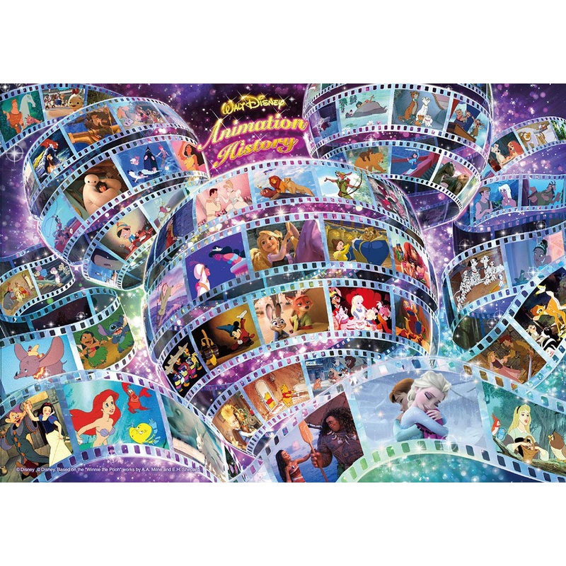Tenyo Japan Jigsaw Puzzle D108-005 Disney Animation History 55 Animations (108 Pieces)