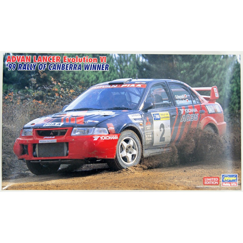 Hasegawa 20443 ADVAN LANCER EVOLUTION VI 99 RALLY OF CANBERRA WINNER 1/24 Scale Kit