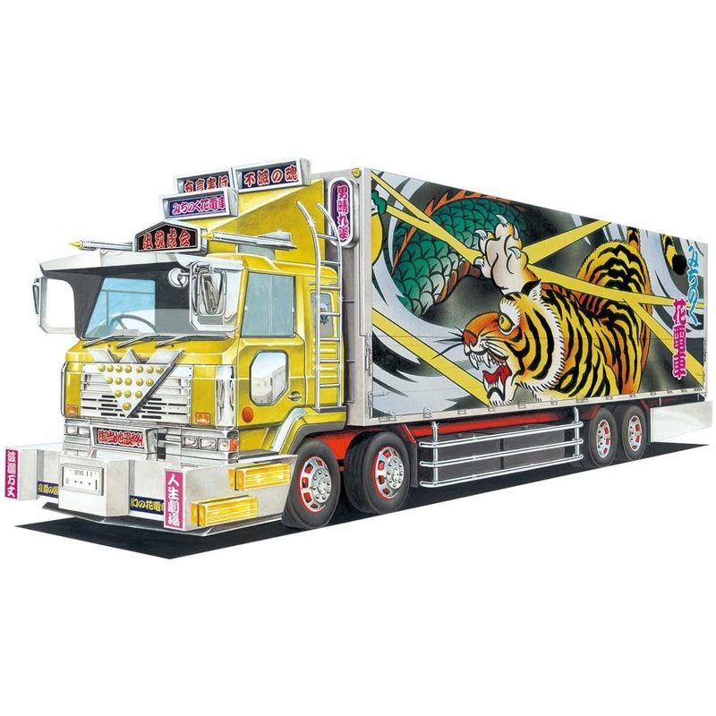 Aoshima 1/64 Decoration Truck Mini Deco NEXT No.9 Michinoku-Hana Train Plastic Model