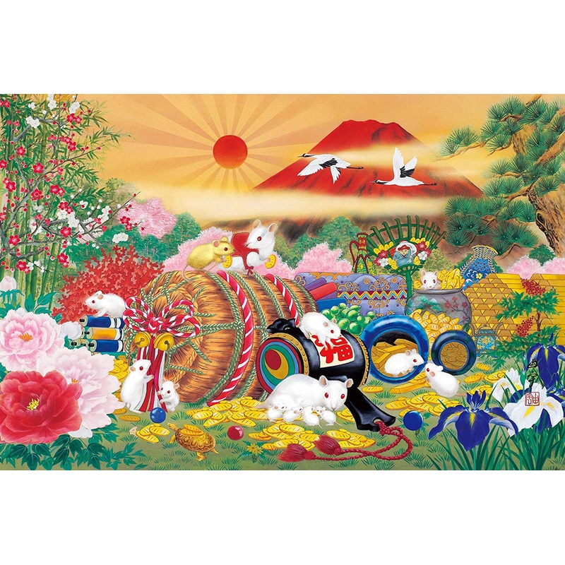 Epoch Jigsaw Puzzle 15-084 Japanese Fortune Drawing (1500 S-Pieces)