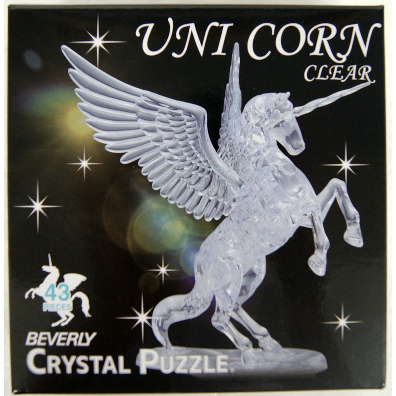 Beverly Crystal 3D Puzzle 486978 Unicorn Clear (43 Pieces)