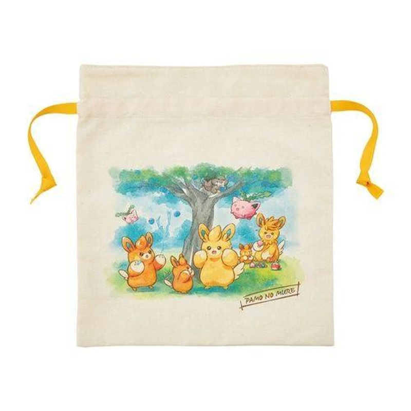 Pokemon Center Original Canvas Drawstring Bag Pamo No Mure