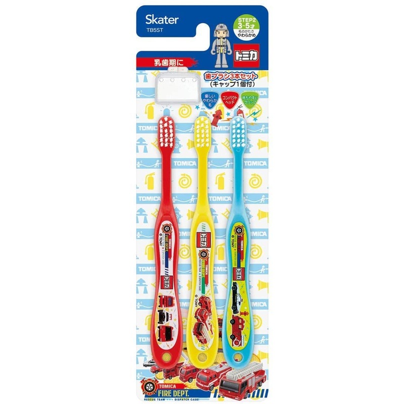 Skater Soft Toothbrush Set (3 pcs) For Kindergarten Kids Tomica 19