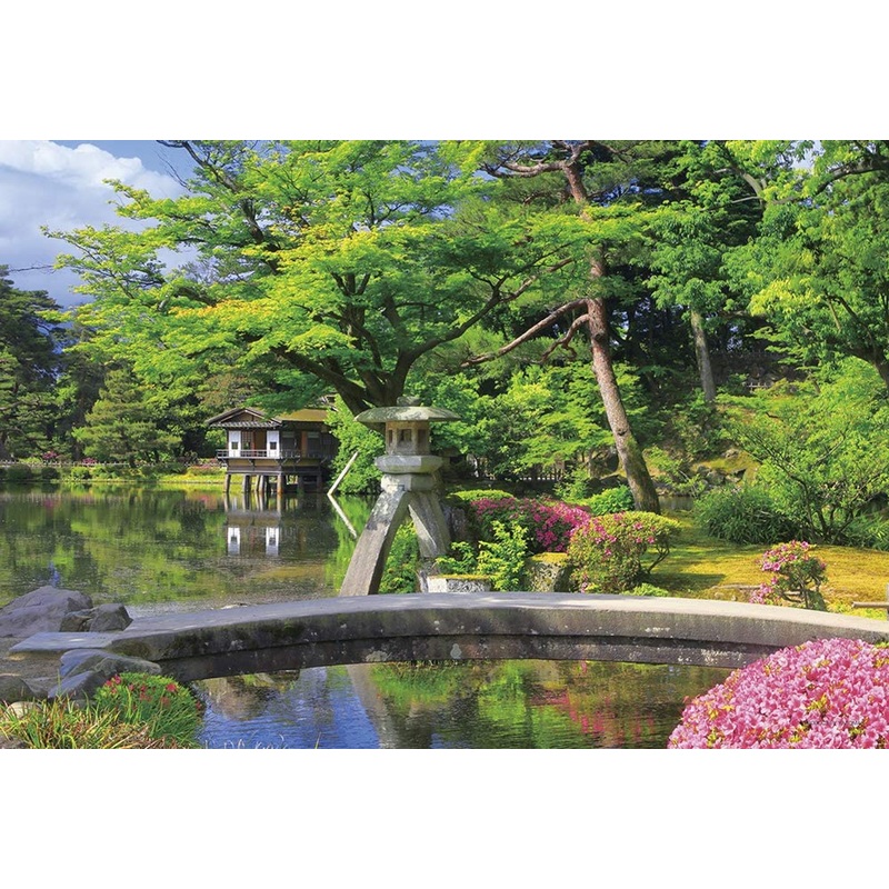 Yanoman Jigsaw Puzzle 03-910 Kenrokuen and Azaleas Ishikawa Japan (300 Pieces)