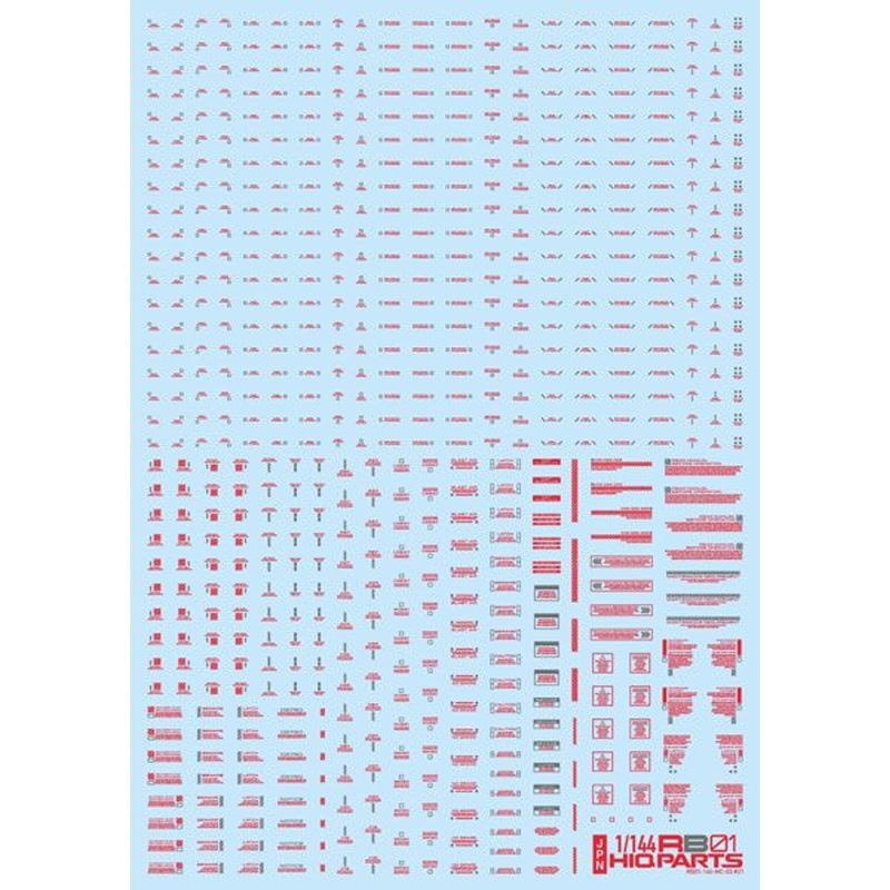 HiQparts 1/144 RB01 Caution Decal Red & Gray