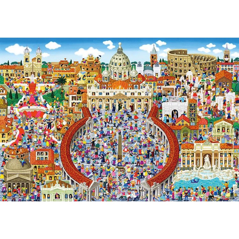 Beverly M81-629 Jigsaw Puzzle Famous Areas in Rome (1000 S-Pieces)