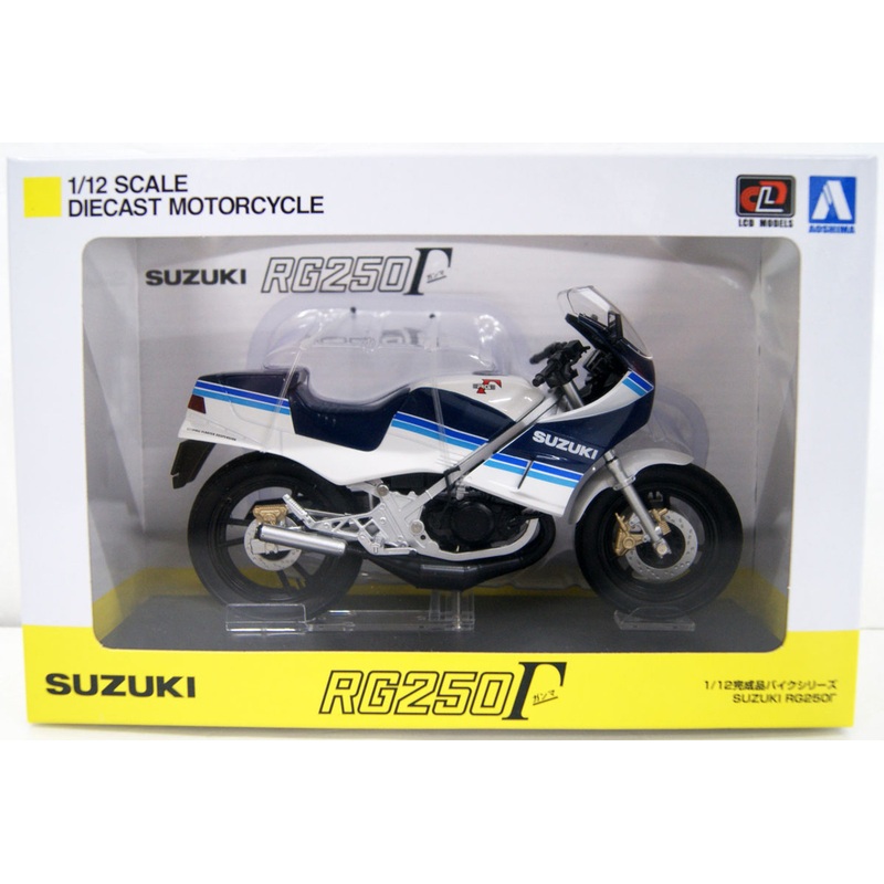 Aoshima Skynet 06761 Suzuki RG250 Gamma Blue x White 1/12 Scale Finished Model