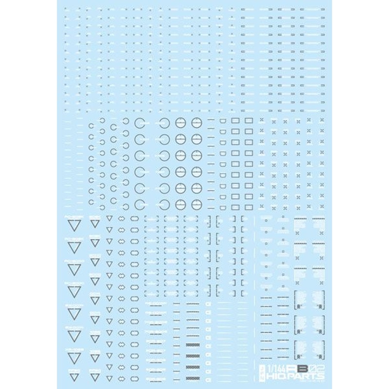 HiQparts 1/144 White & Gray RB02 Caution Decal