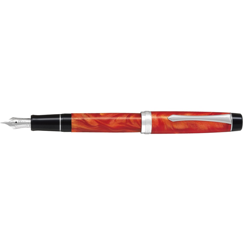 Pilot FKVH-3MR-MAOM Custom Heritage SE Marble Orange Fountain Pen (NIB: M Medium)