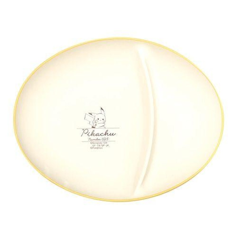 Pokemon Center Oval Plate With Divider “Pikachu Number 025” Pikachu