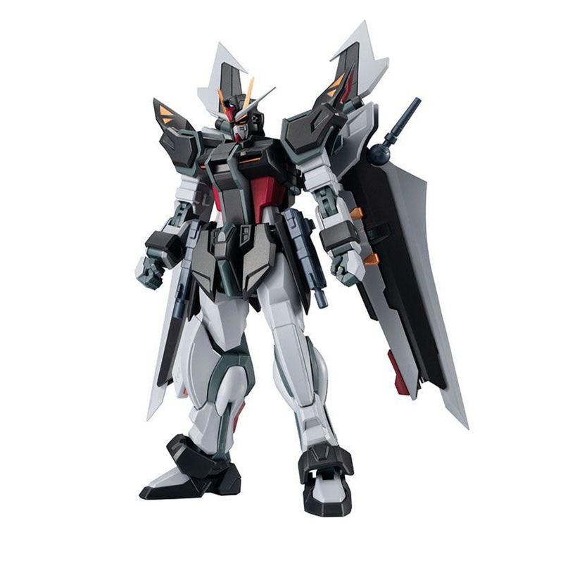 Bandai Robot Spirits -SIDE MS- GAT-X105E+AQM/E-X09S Strike Noir Gundam ver. A.N.I.M.E. Figure (Mobile Suit Gundam SEED)